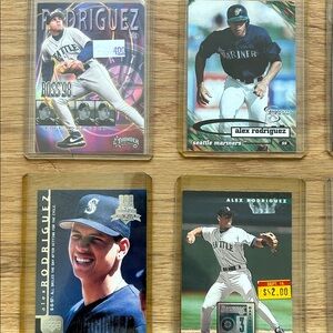Set of 7 Alex Rodriguez Baseball Trading Cards